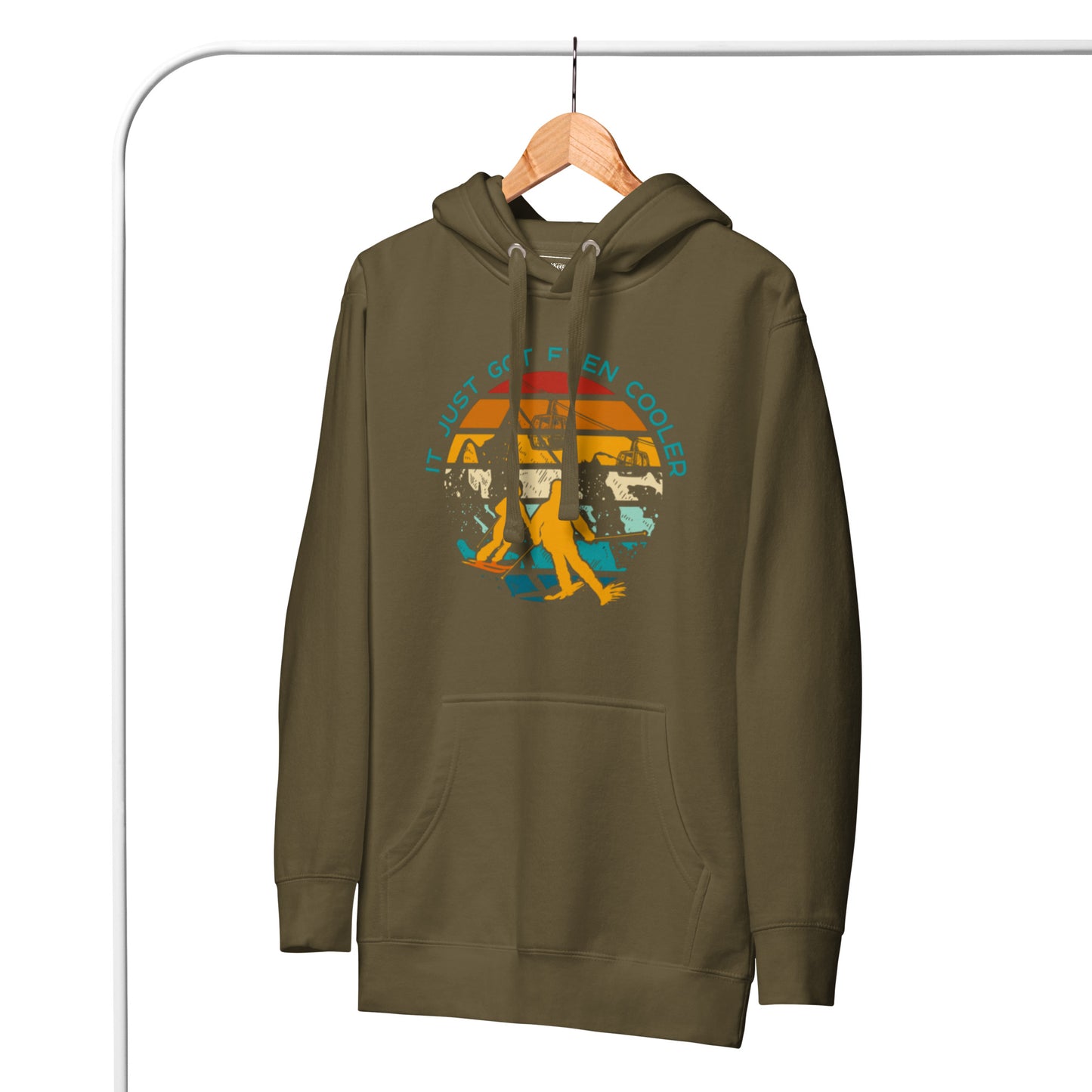 Skiing Design; Unisex Hoodie