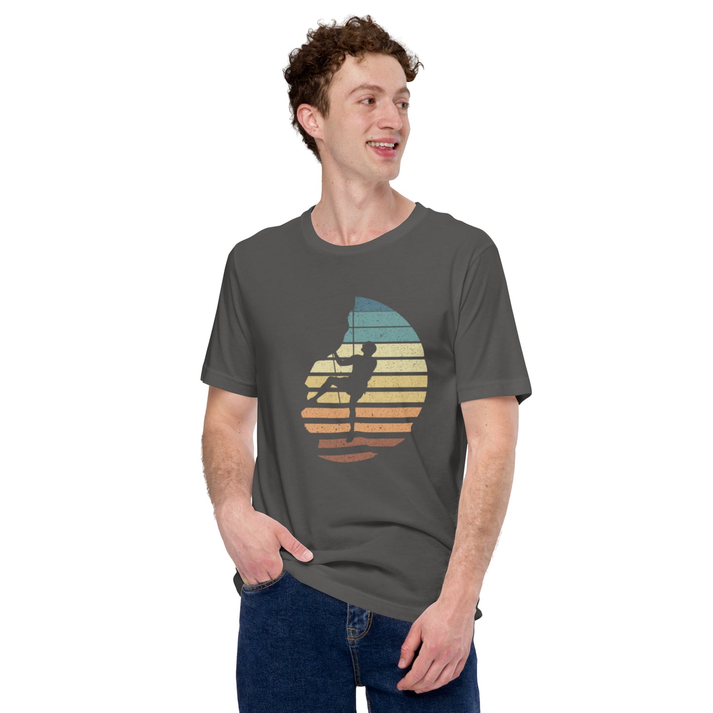 Rock Climbing Design; Unisex t-shirt