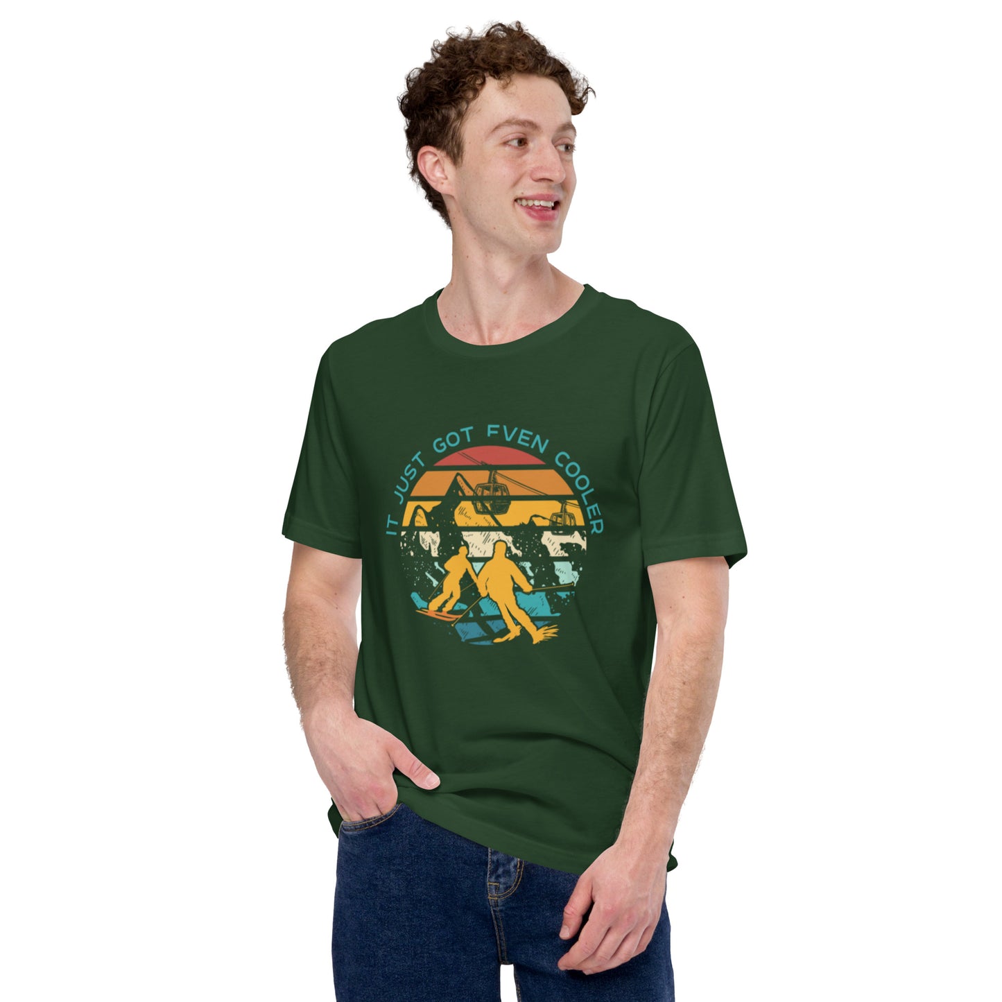 Skiing Design; Unisex t-shirt