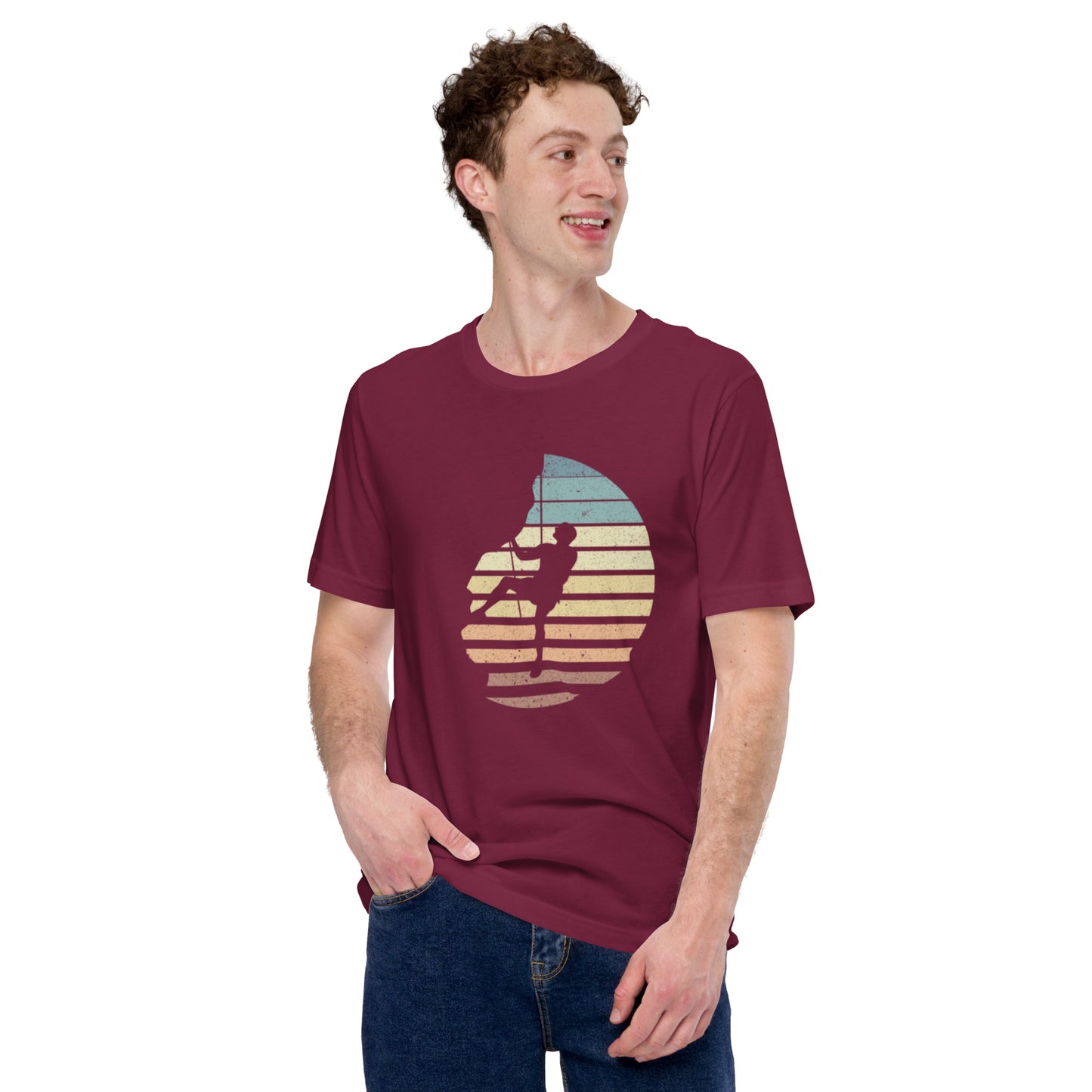 Rock Climbing Design; Unisex t-shirt