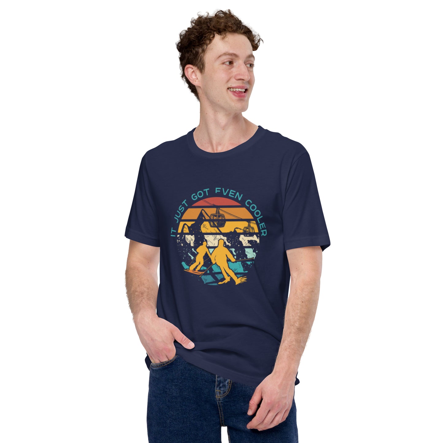 Skiing Design; Unisex t-shirt